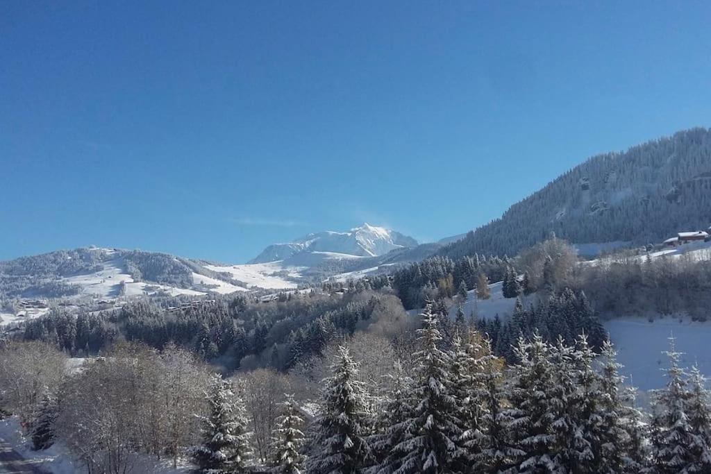 Chalet Vue Mont-Blanc, +4 Chambres, Cheminee Megève Extérieur photo
